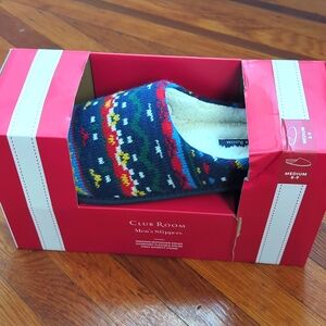 Club Room Men's Slippers Indoor/Outdoor Comfortable Flexible Soles Size M 8-9